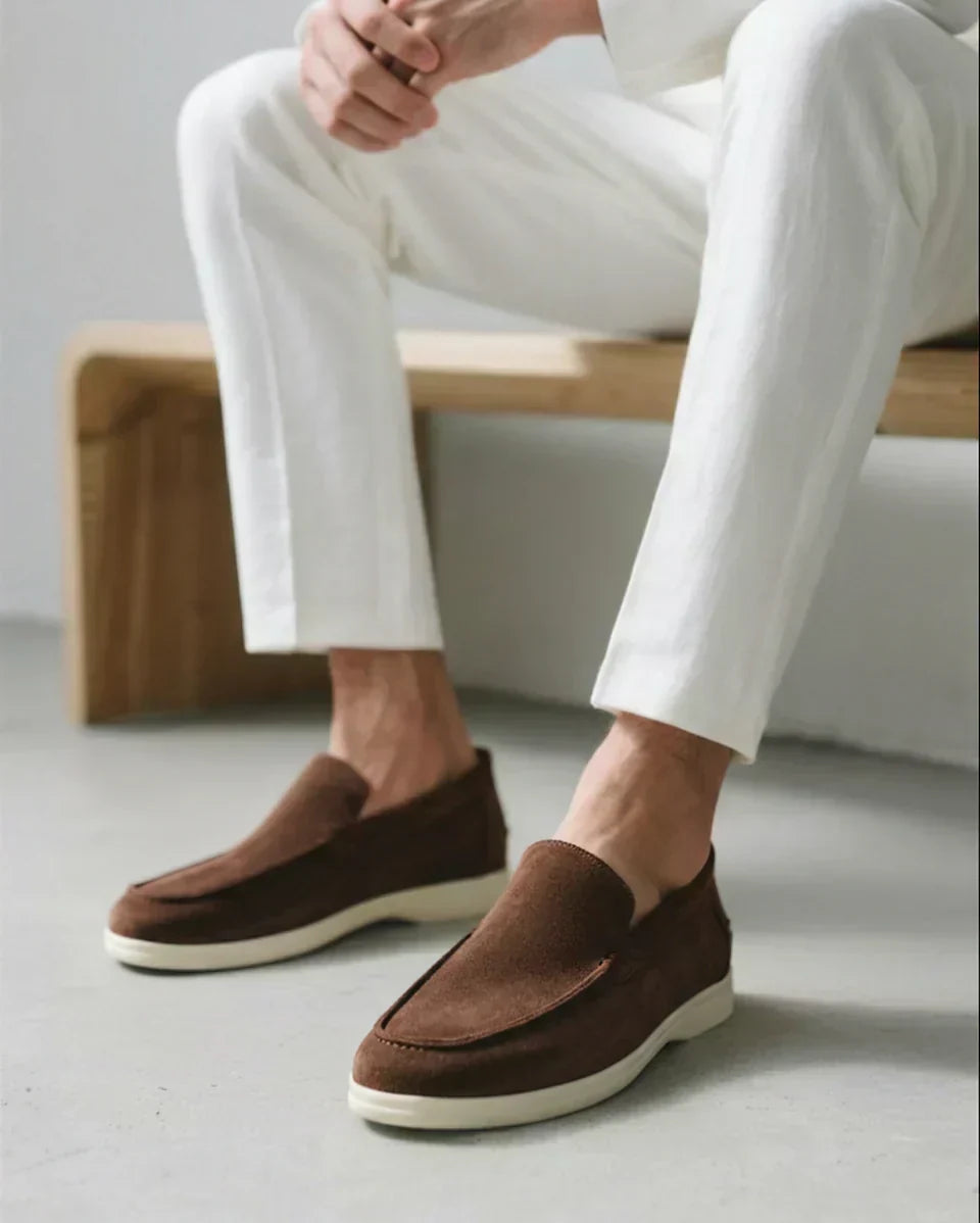 Mocasines de ante confort - Chocolate