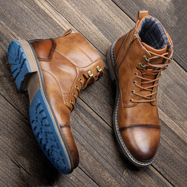 Botas Cuero Antideslizantes - Marrón