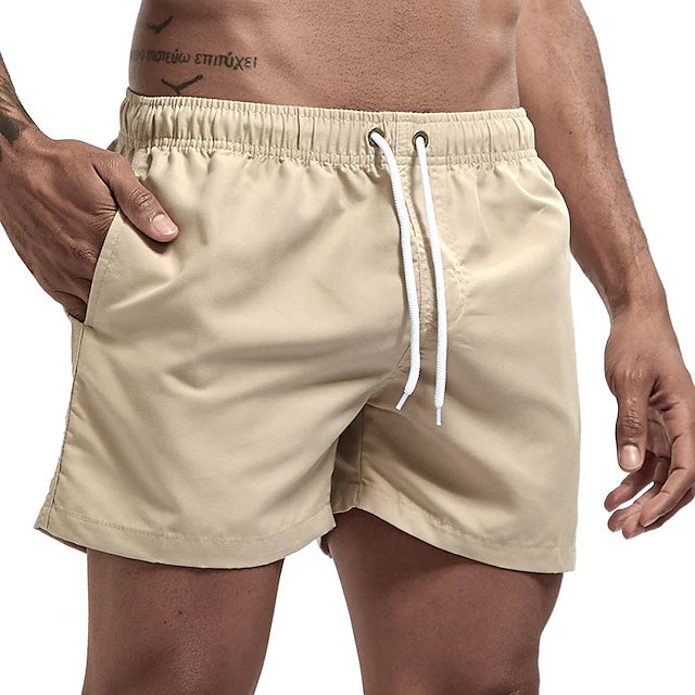 Short Swim Core con Cordón - Café Liso