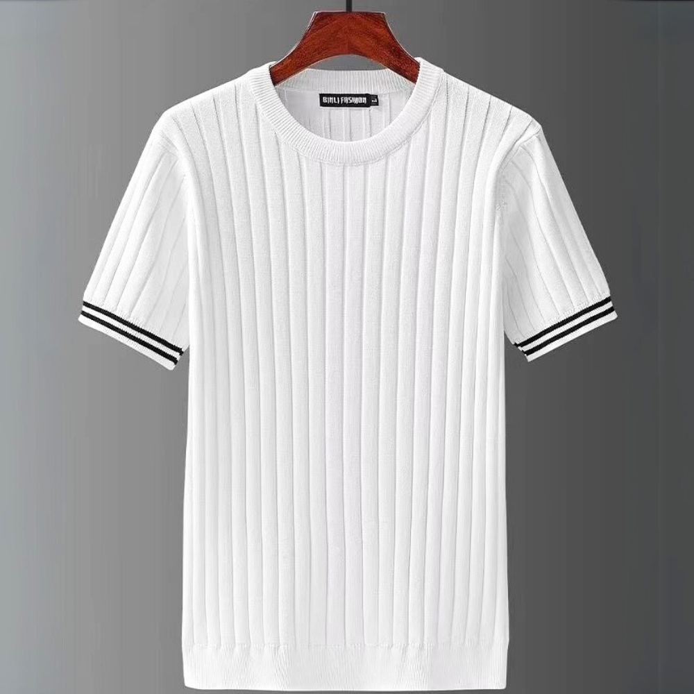 Camiseta Acanalada de Seda Helada Arcticline – Blanco