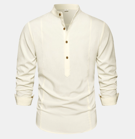 Camisa Venice de Algodón y Lino - Verde