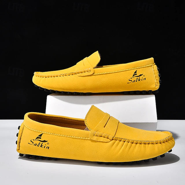 Mocasín Retro Comfort Drive - Amarillo