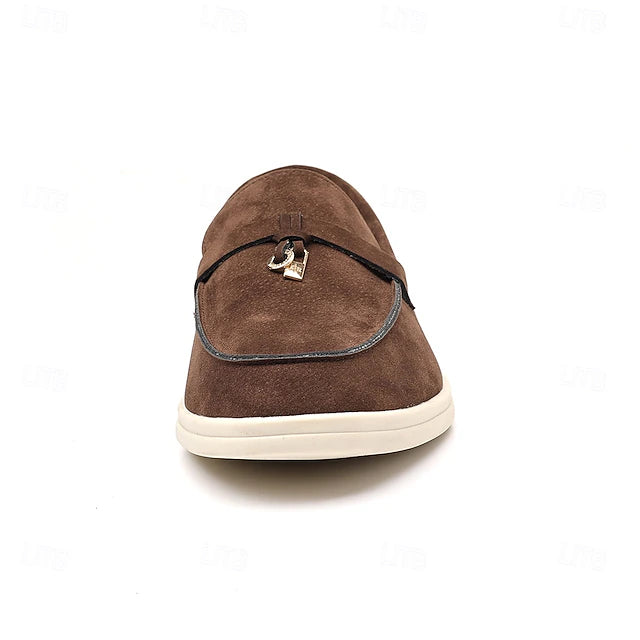 Mocasín de Gamuza Belmont Metal - Gris claro