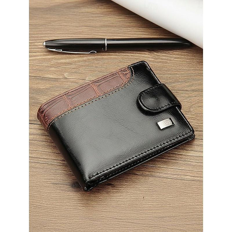 Cartera Plegable Croco - Café