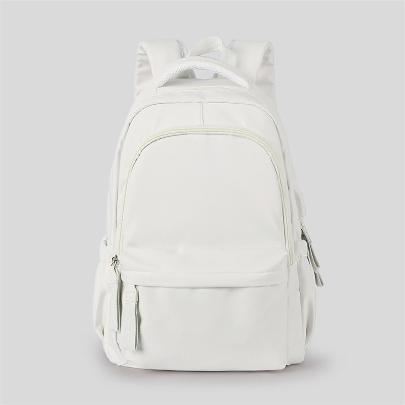 Mochila de Nylon con Cierre - Gris