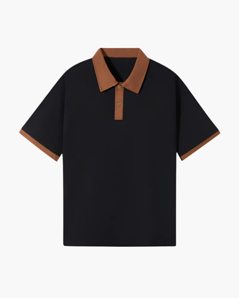 Polo Clásico de Contraste – Negro