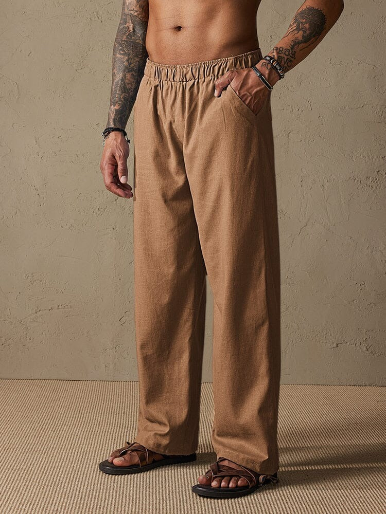 Pantalones Amplios con Cordón - Verde