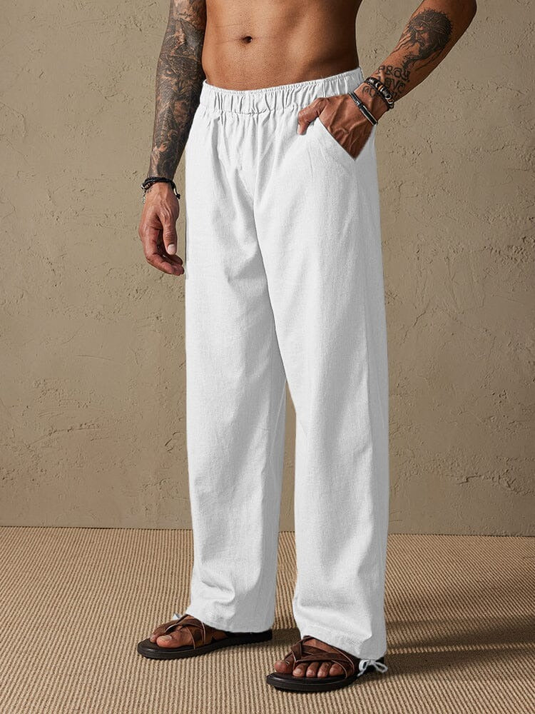 Pantalones Amplios con Cordón - Marrón