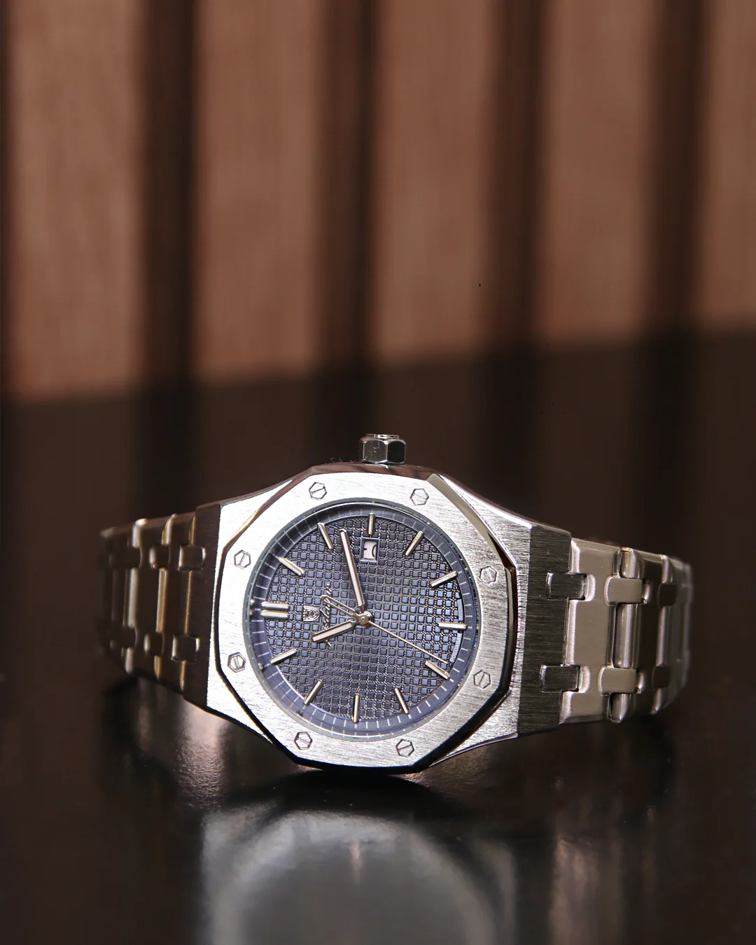 Reloj de Acero Octagon – Azul