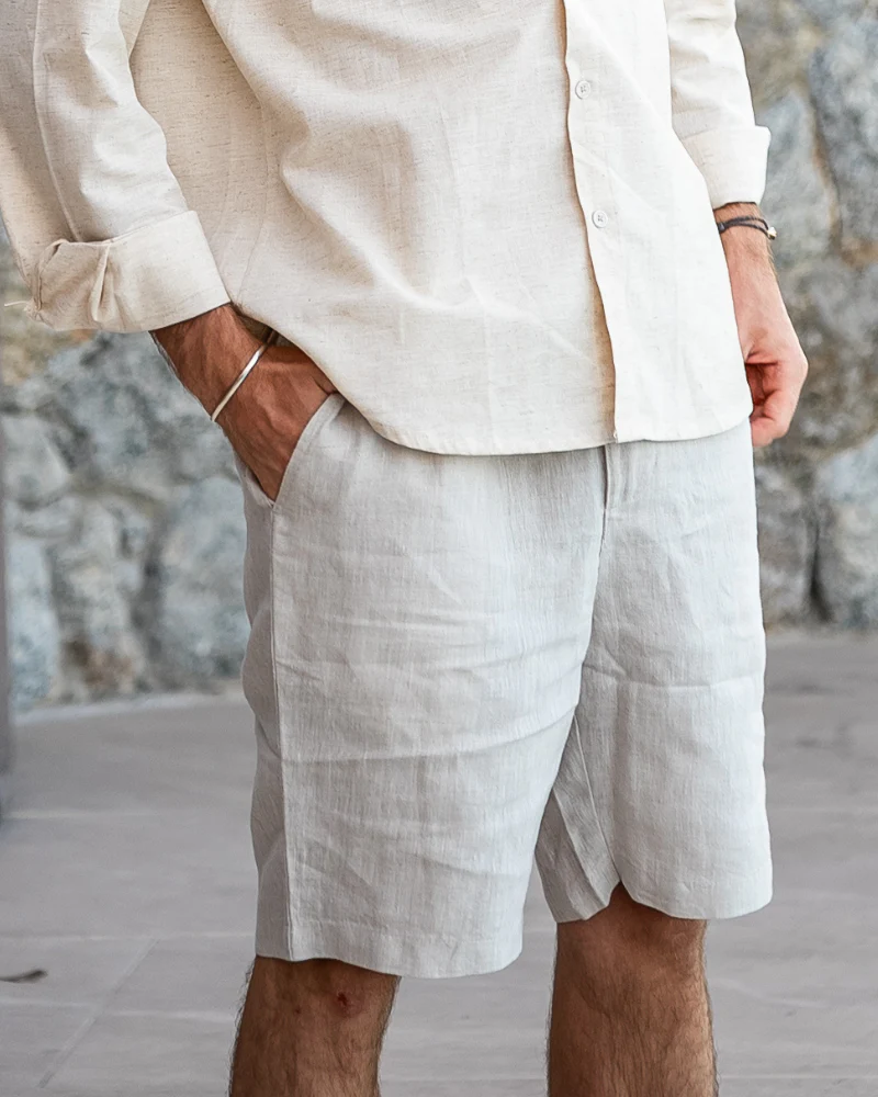 Shorts Linen Ease – Beige