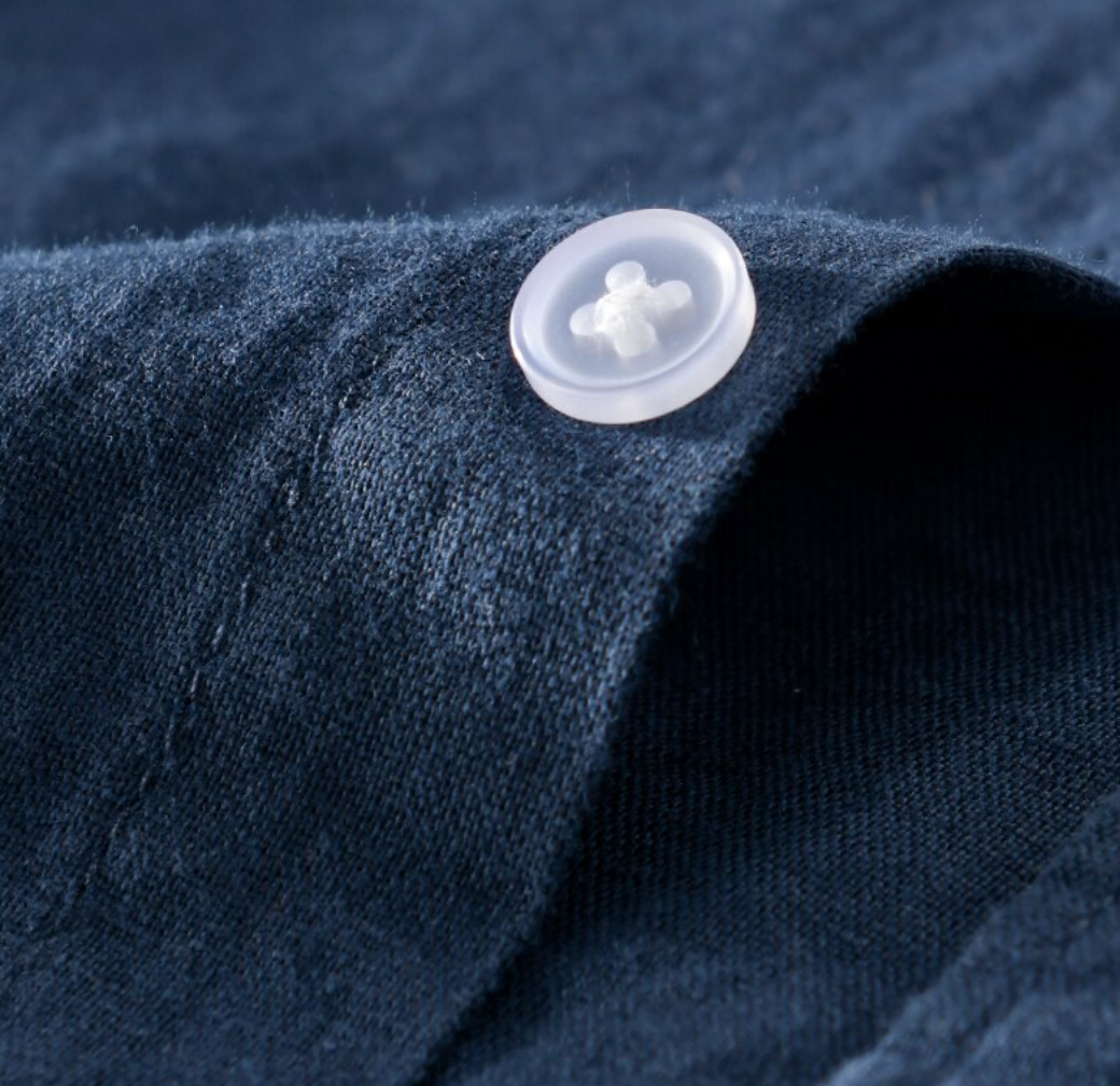 Camisa de Lino Manga Larga Harbor – Deep Navy