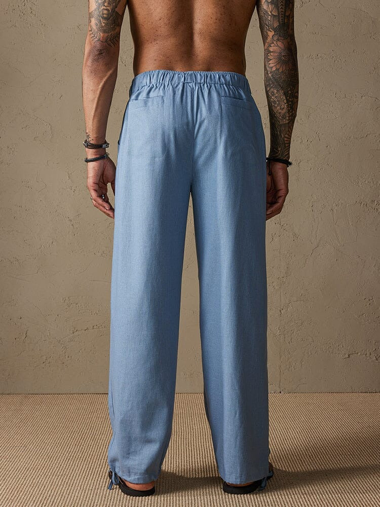 Pantalones Amplios con Cordón - Marrón