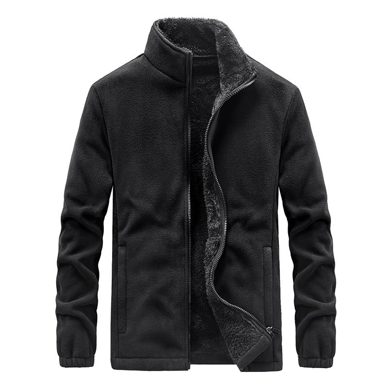 Chaqueta Polar con Forro Interior Afelpado - Azul Marino