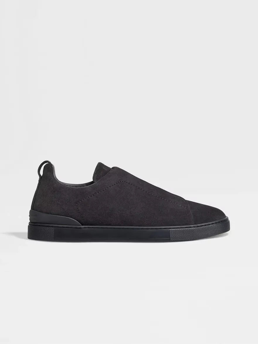 Triple Stitch Negro Gamuza Zapatillas