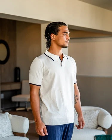 Polo de Punto Riviera – Blanco