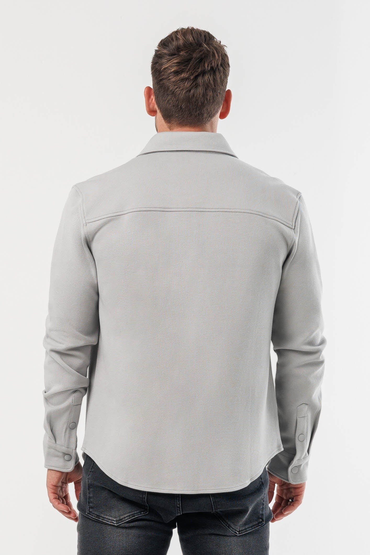 Chamarra Classic Cotton Signature - Gris Claro