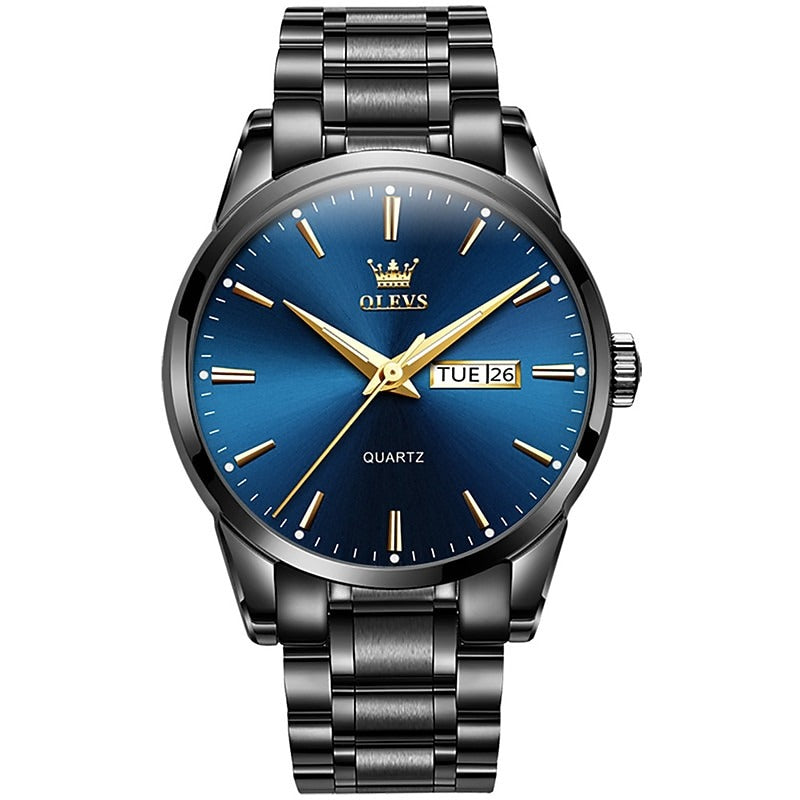 Reloj Ejecutivo con Calendario - Azul/Negro