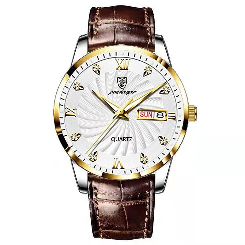 Reloj de Cuero Espiral - Plata