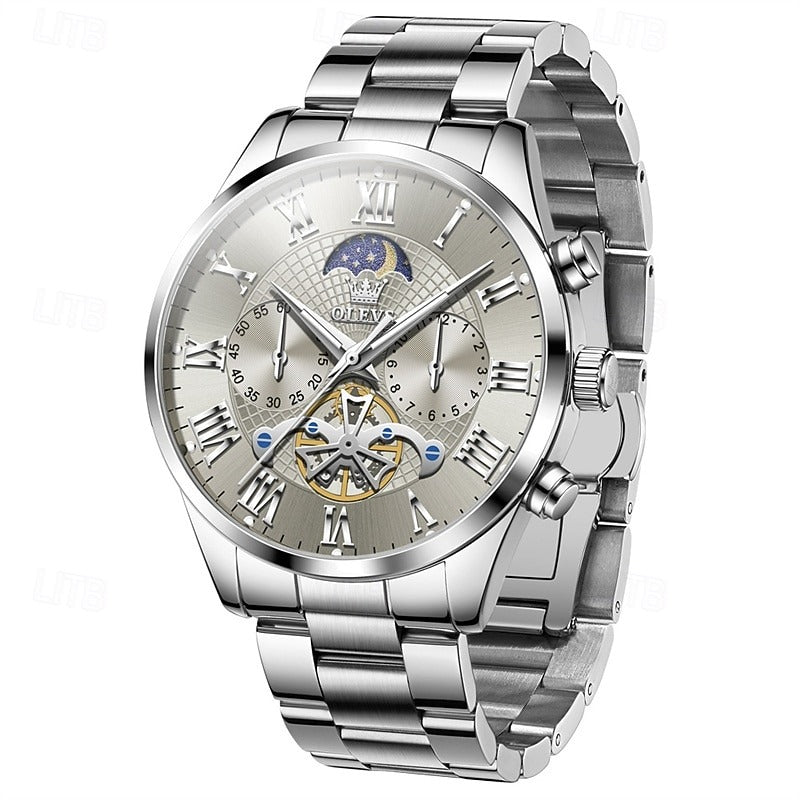 Reloj Esqueleto Lunar - Plata