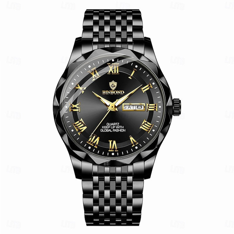 Reloj Romano con Calendario - Negro