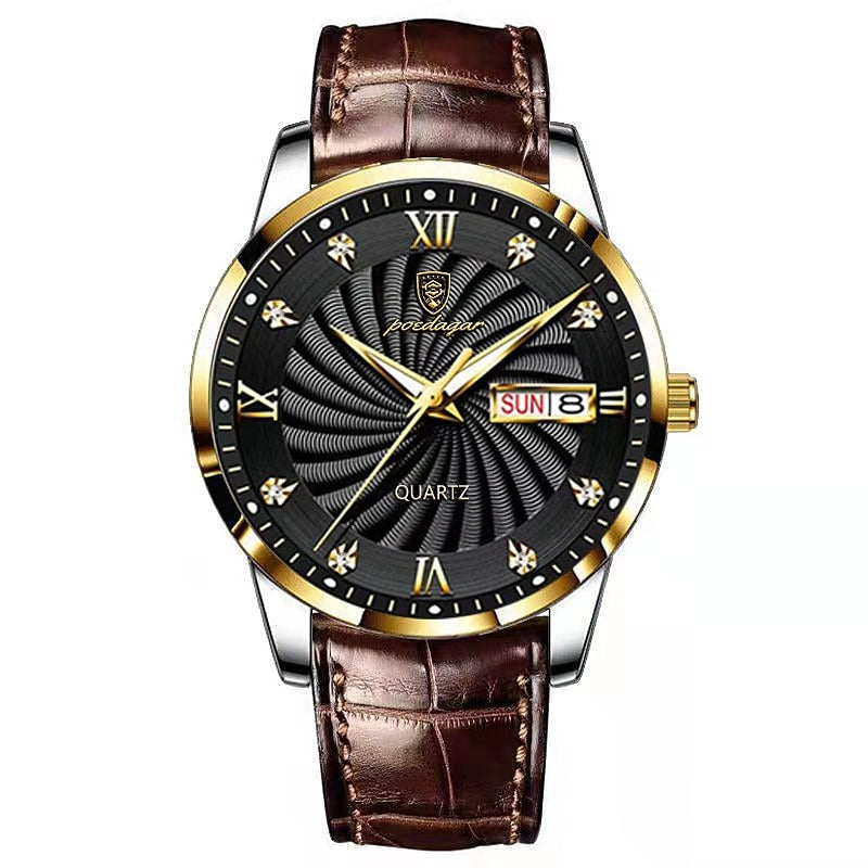 Reloj de Cuero Espiral - Negro