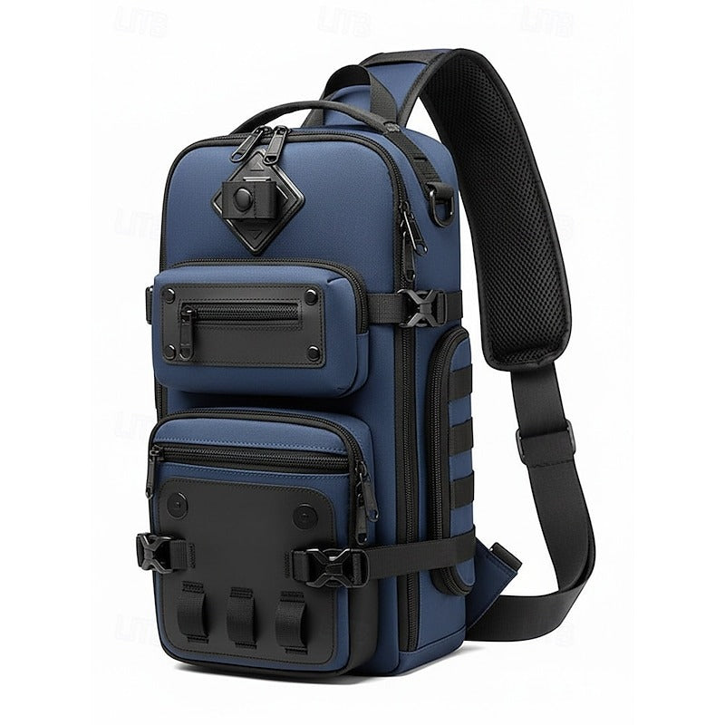 Mochila Cruzada de Poliéster - Gris