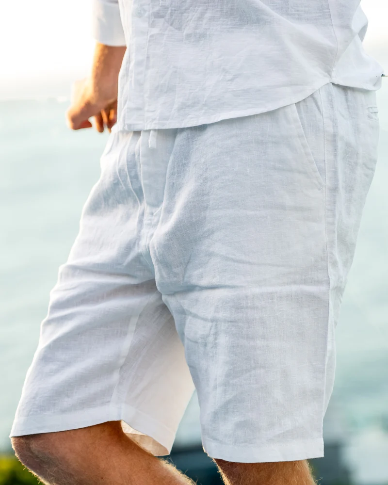 Shorts Linen Ease – Blanco