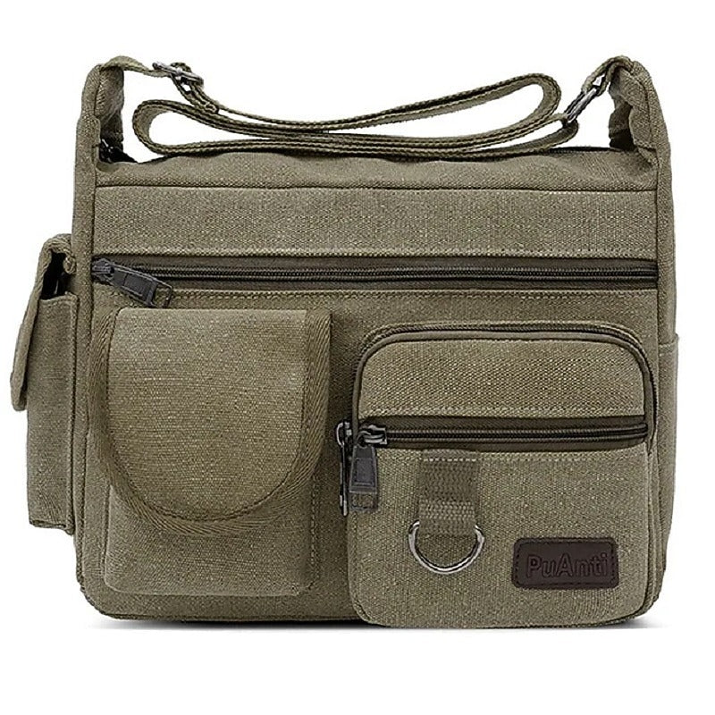 Bolsa de Lona con Correa Ajustable - Marrón