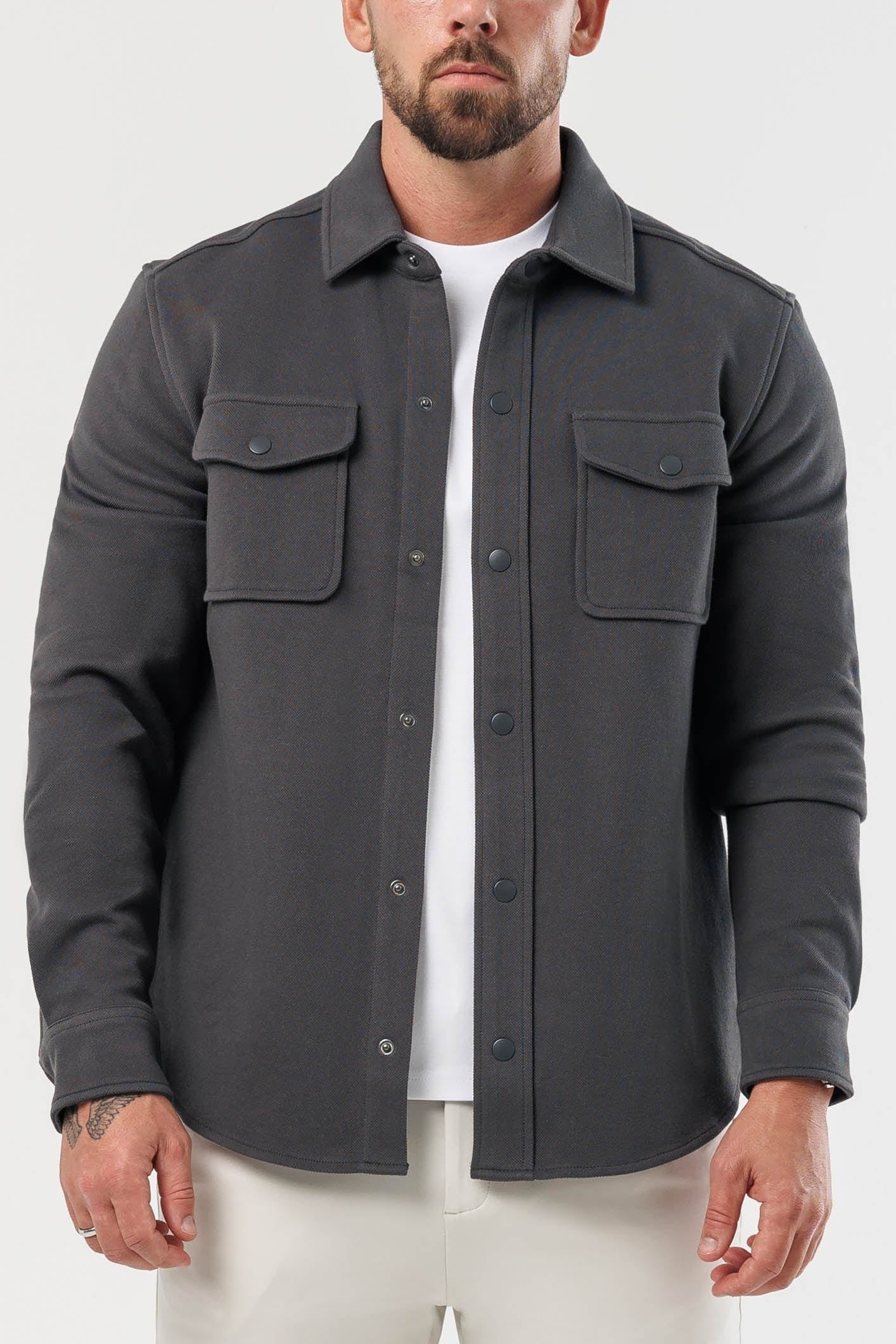 Chamarra Classic Cotton Signature - Gris