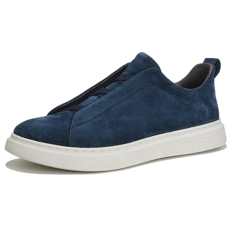 Tenis Confort en Camurça - Azul Marino