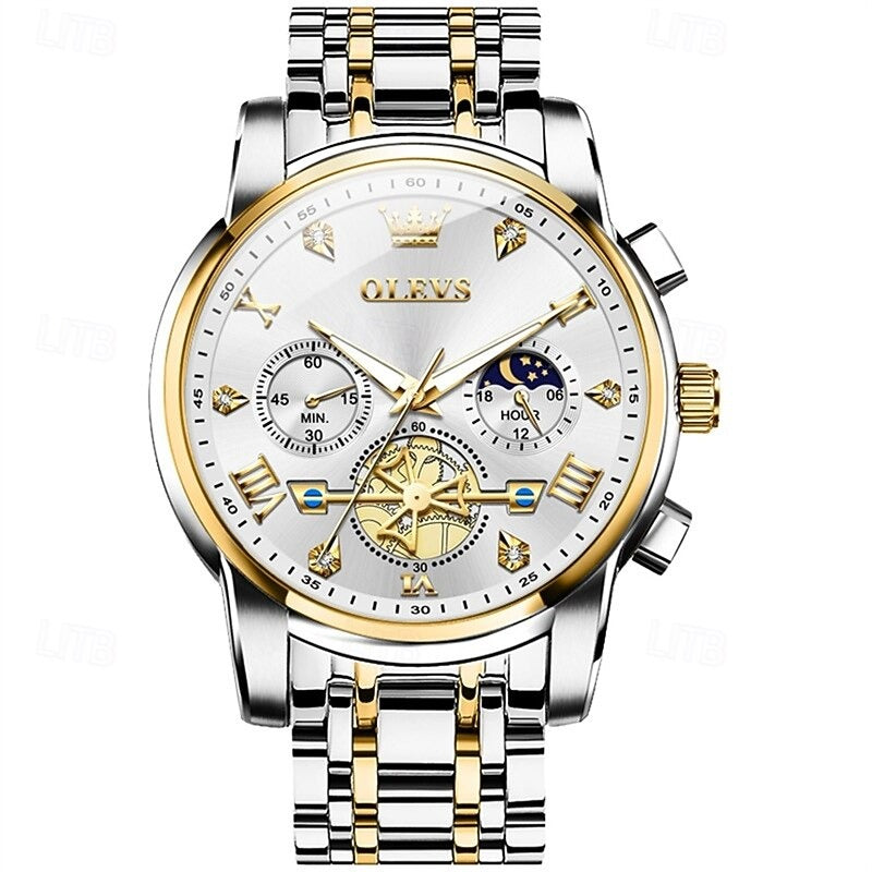 Reloj Cronógrafo Lunar - Plata/Dorado