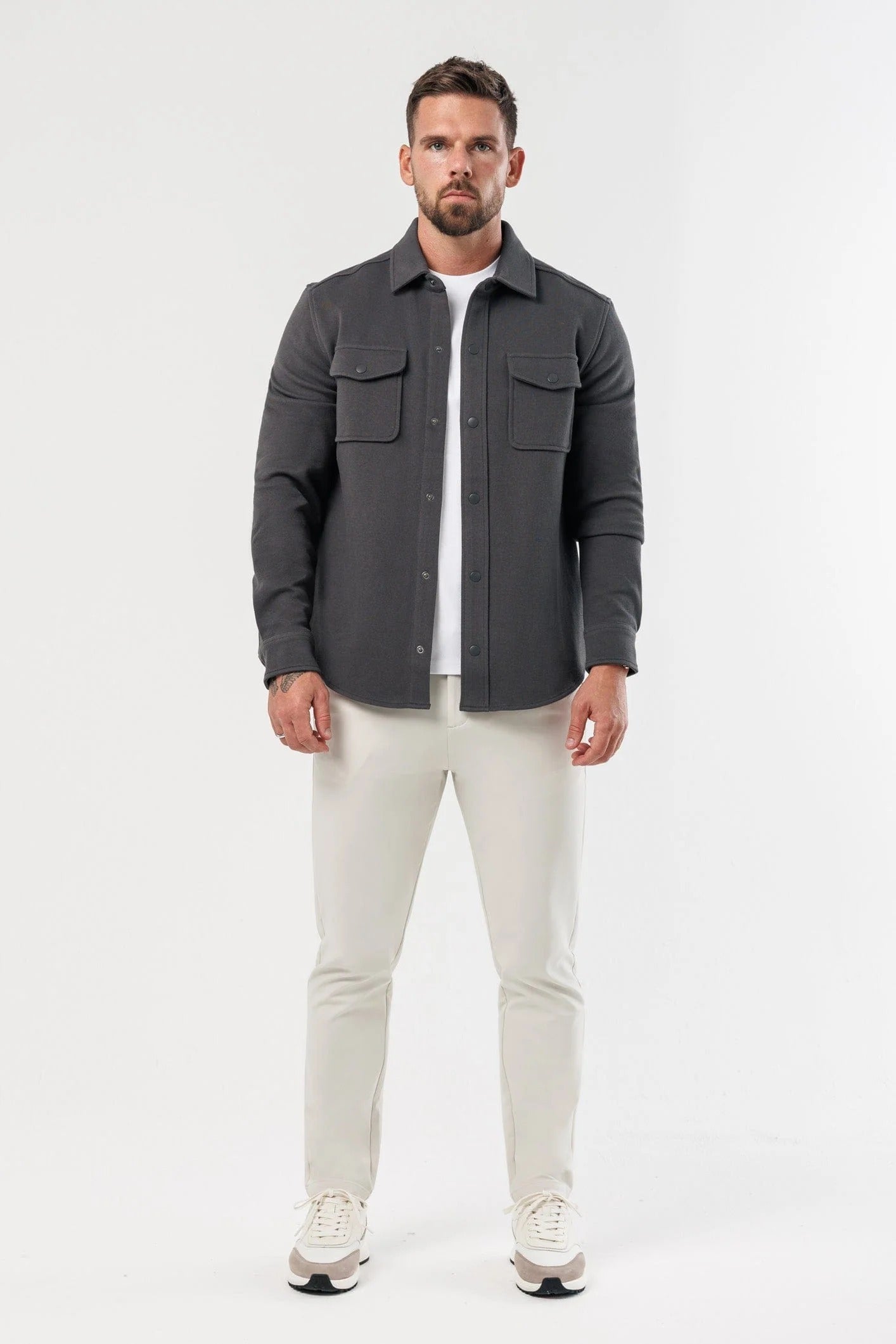 Chamarra Classic Cotton Signature - Gris