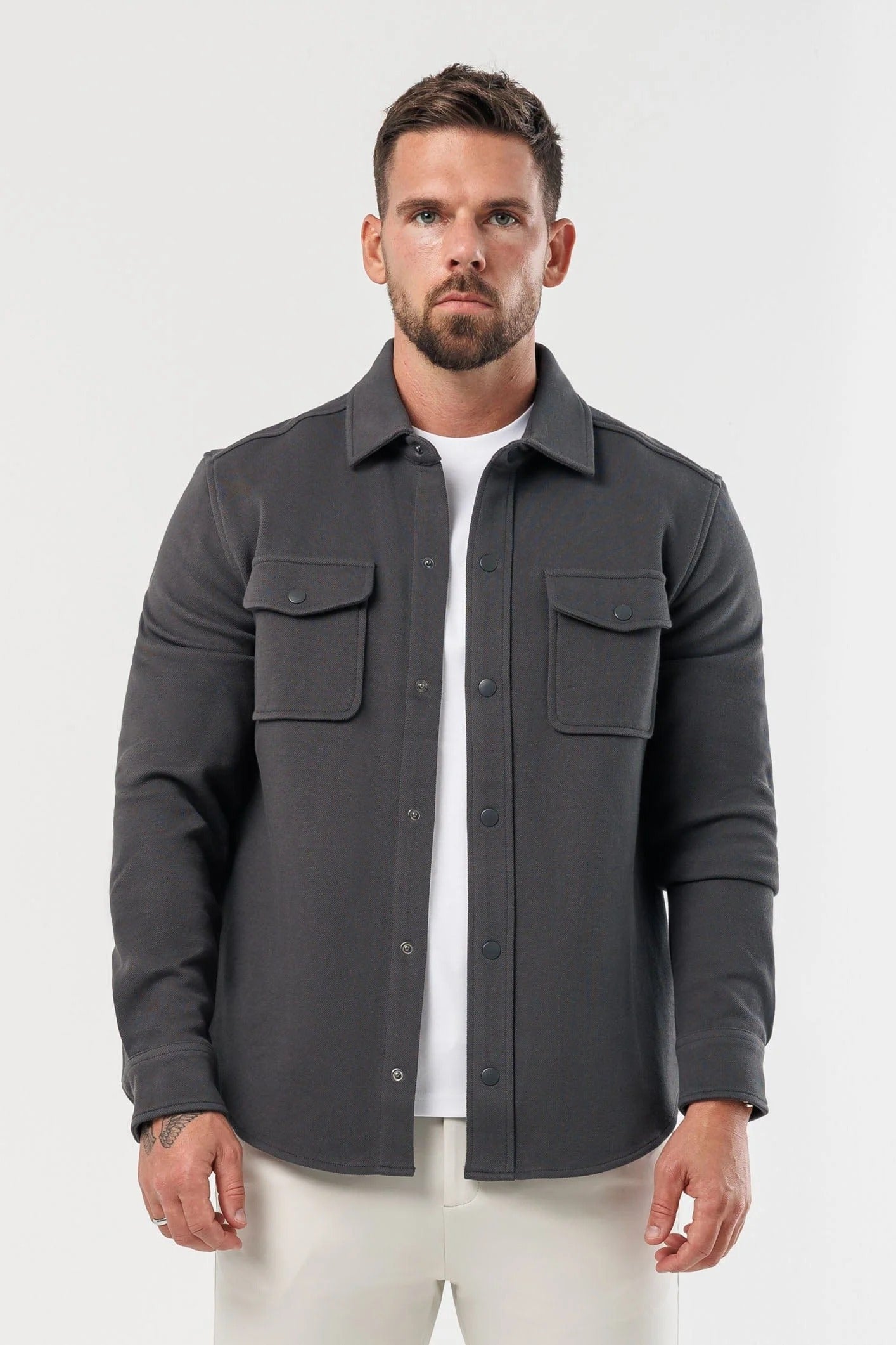 Chamarra Classic Cotton Signature - Gris