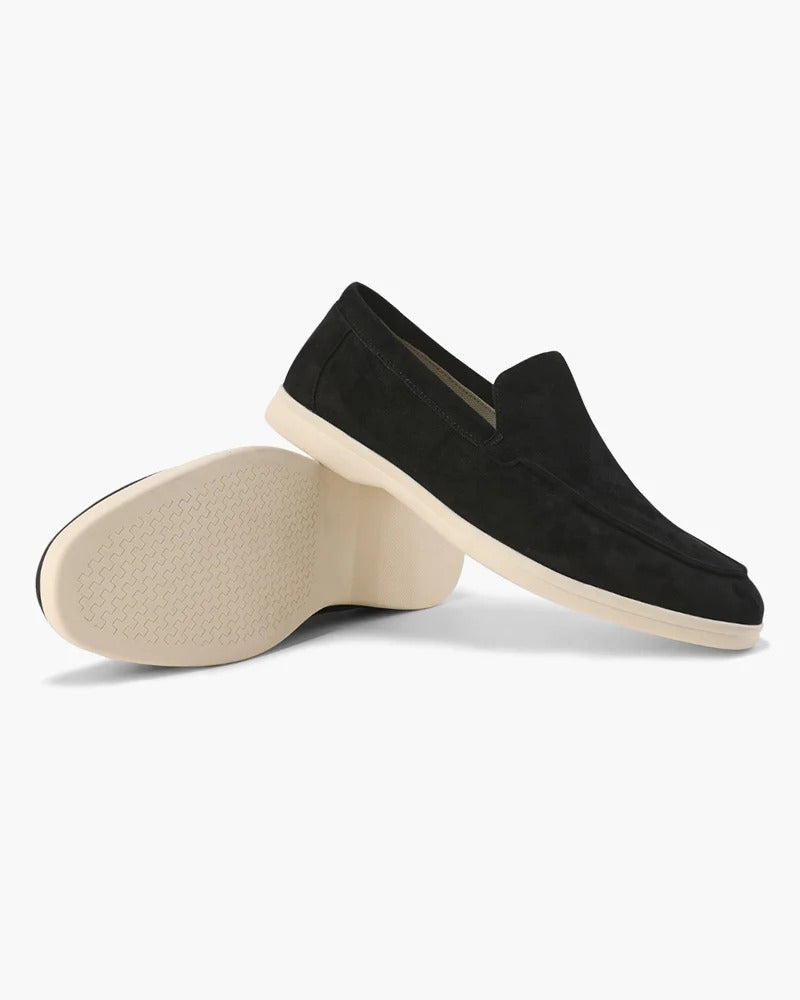Mocasines de ante confort - Negro