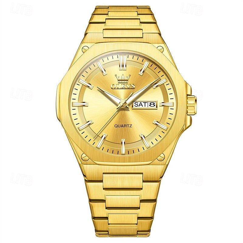 Reloj Octagonal de Acero - Plata