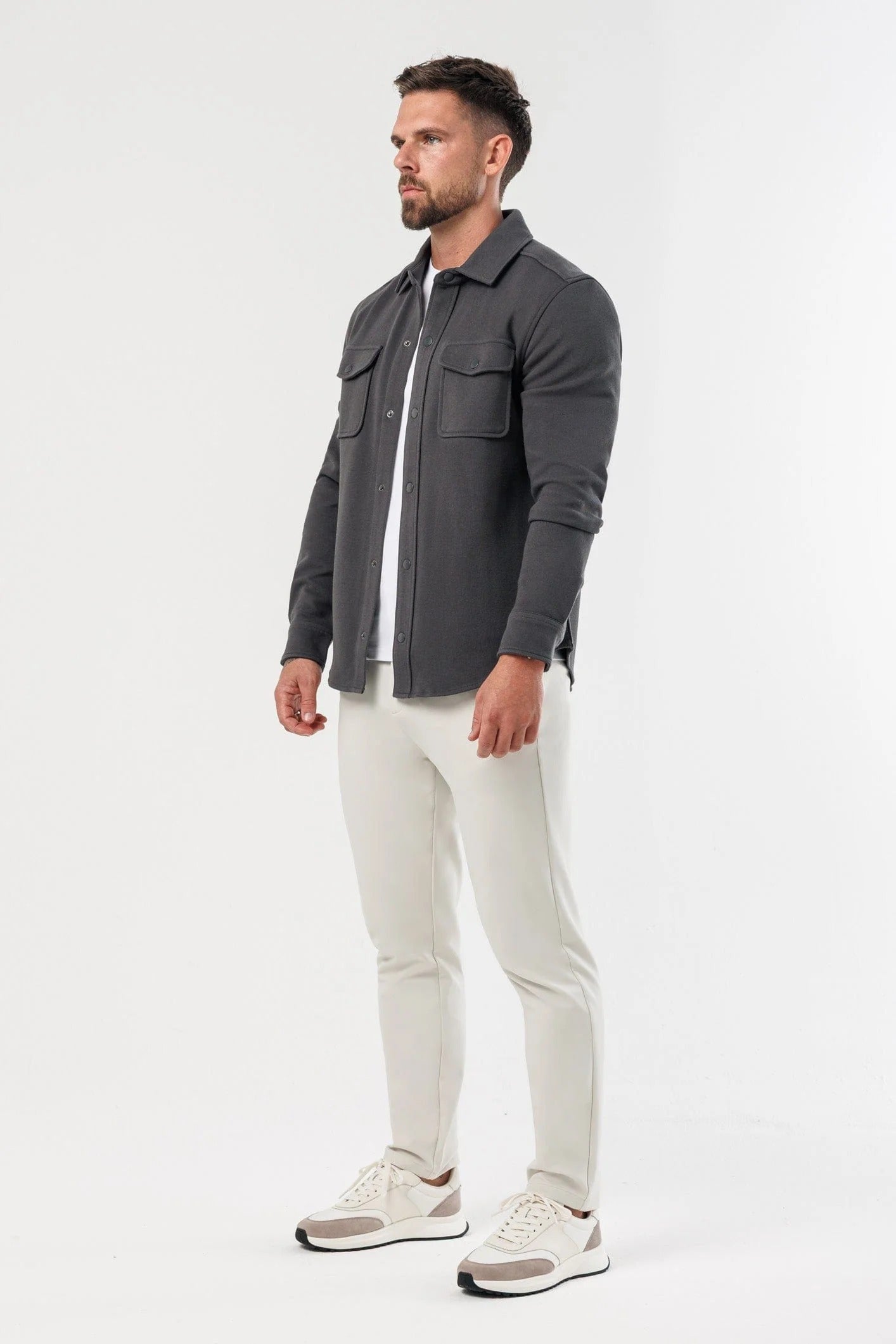 Chamarra Classic Cotton Signature - Gris