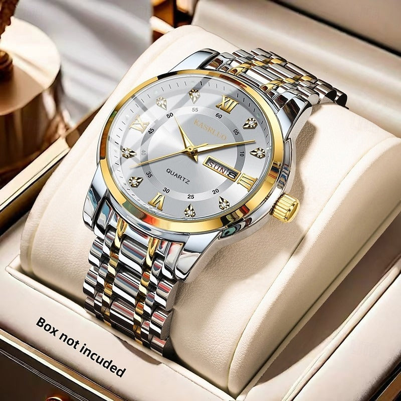Reloj Luminoso con Calendario - Plata/Dorado