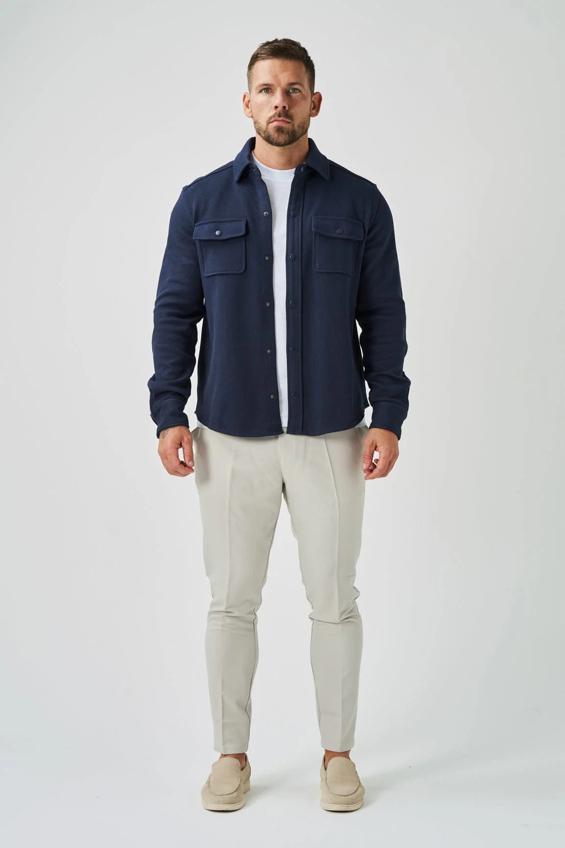 Chamarra Classic Cotton Signature - Azul marino