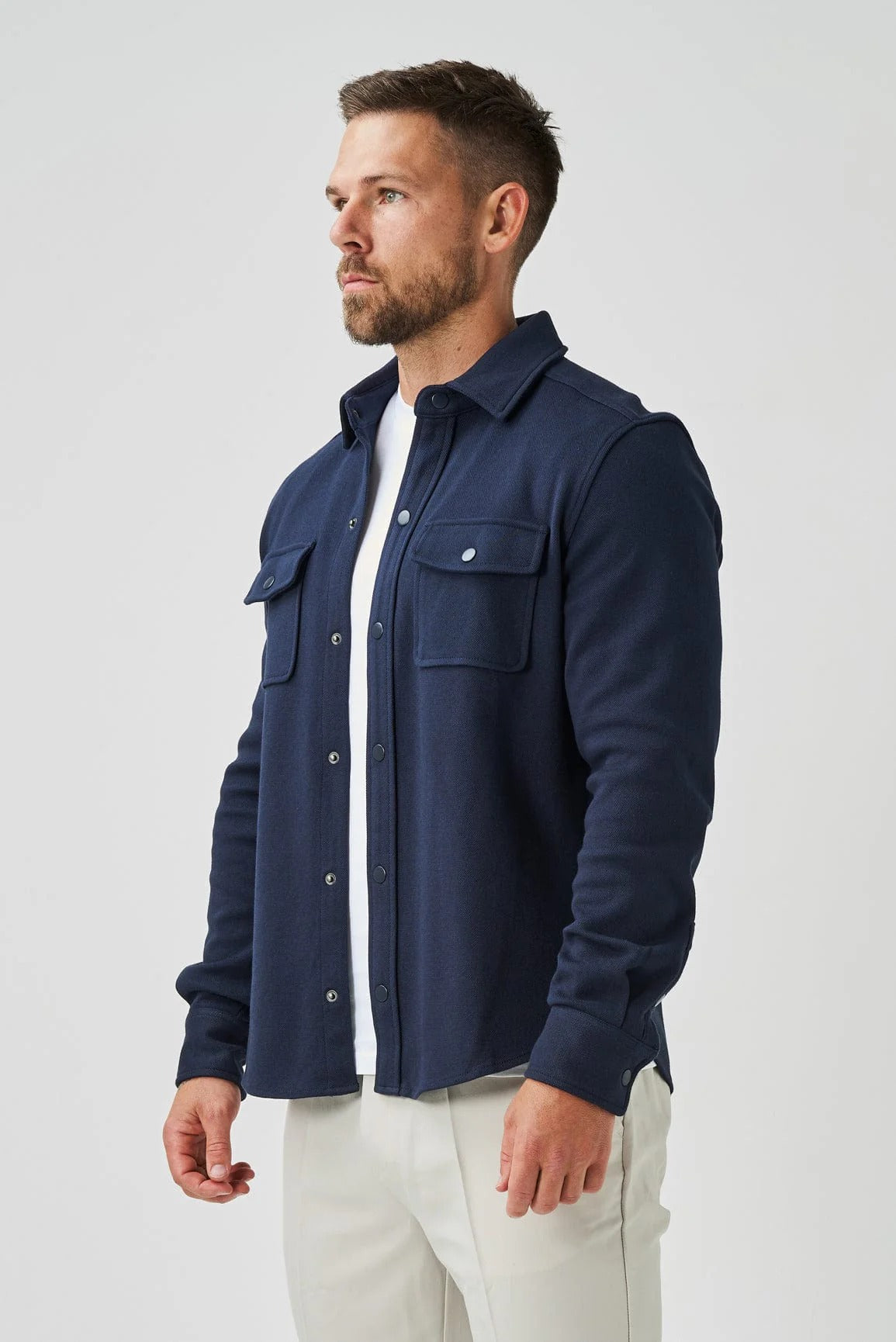 Chamarra Classic Cotton Signature - Azul marino