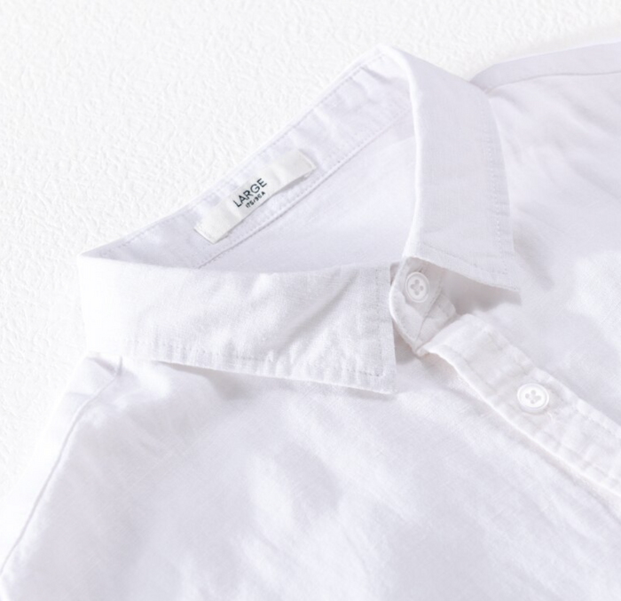 Camisa de Lino Manga Larga Harbor – Blanco