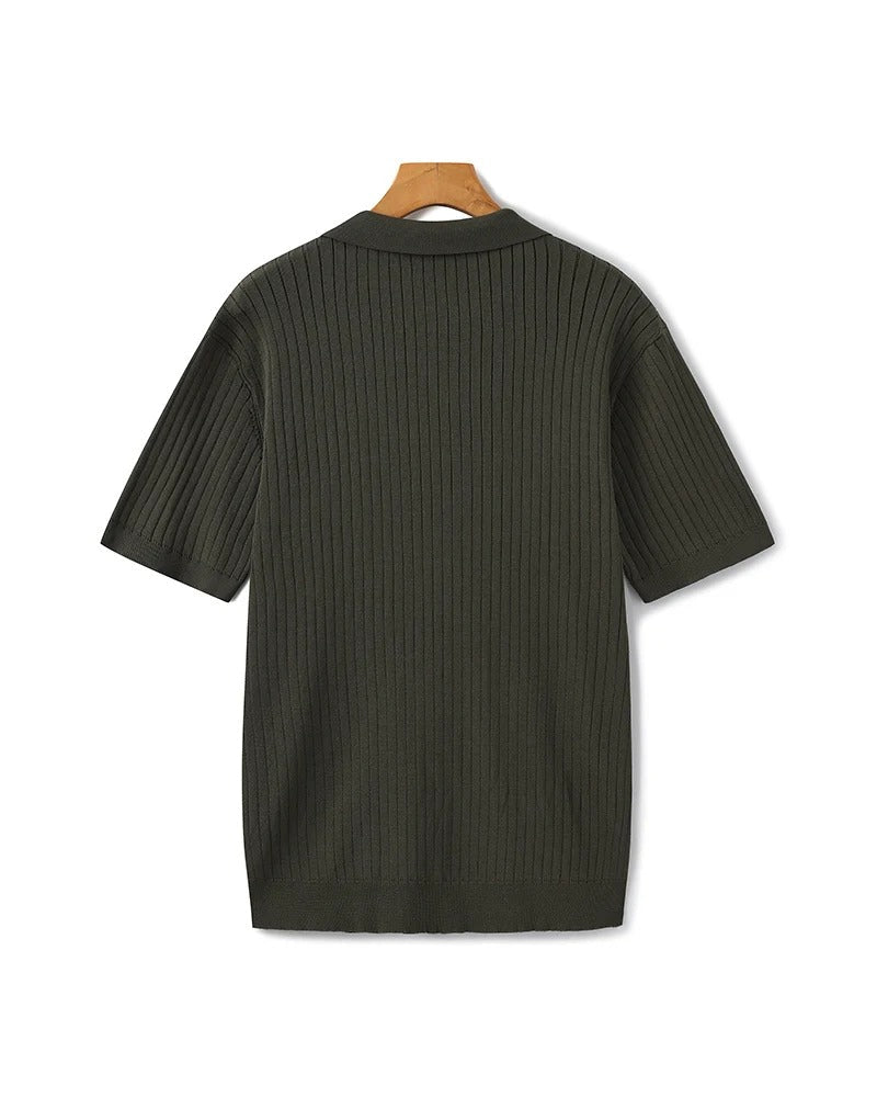 Polo de Punto Acanalado – Verde