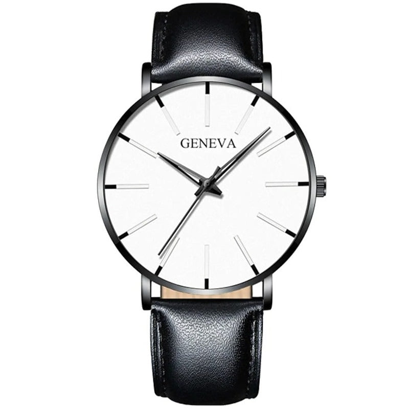 Reloj Ultrafino de Acero - Negro