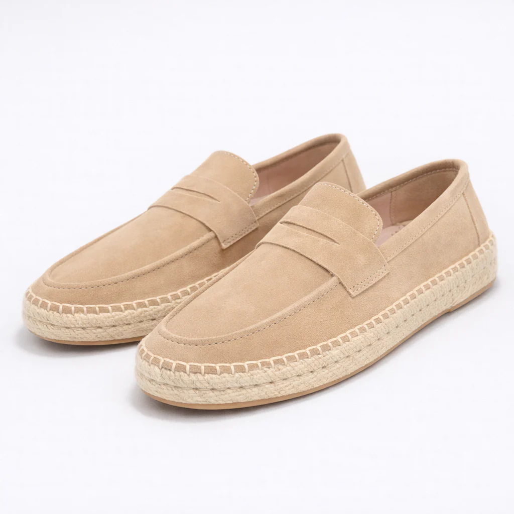Mocasín Confort en Camurça - Beige
