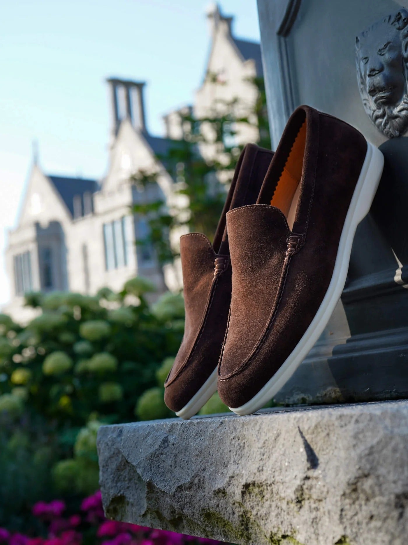 Mocasines de ante confort - Marrón