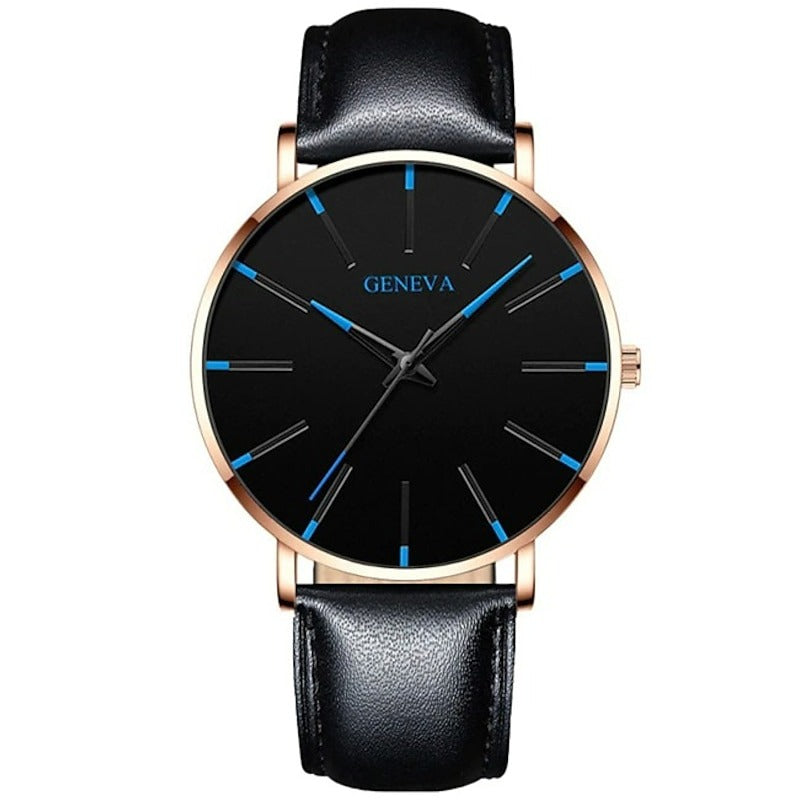 Reloj Ultrafino de Acero - Azul/Dorado