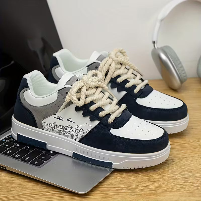 Tenis Urbanos Estilo Retro - Crema