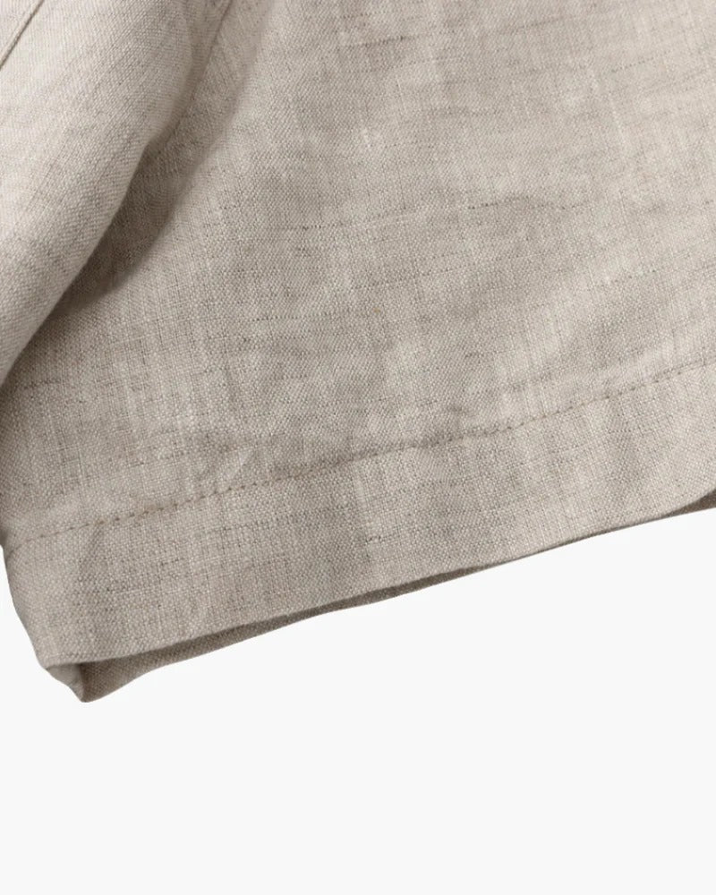 Camisa Clásica de Lino – Beige