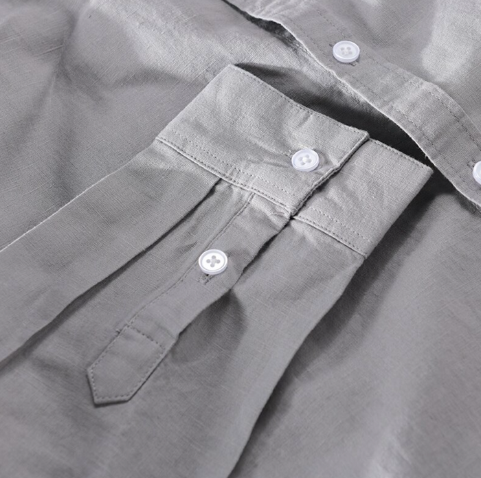 Camisa de Lino Manga Larga Harbor – Gris