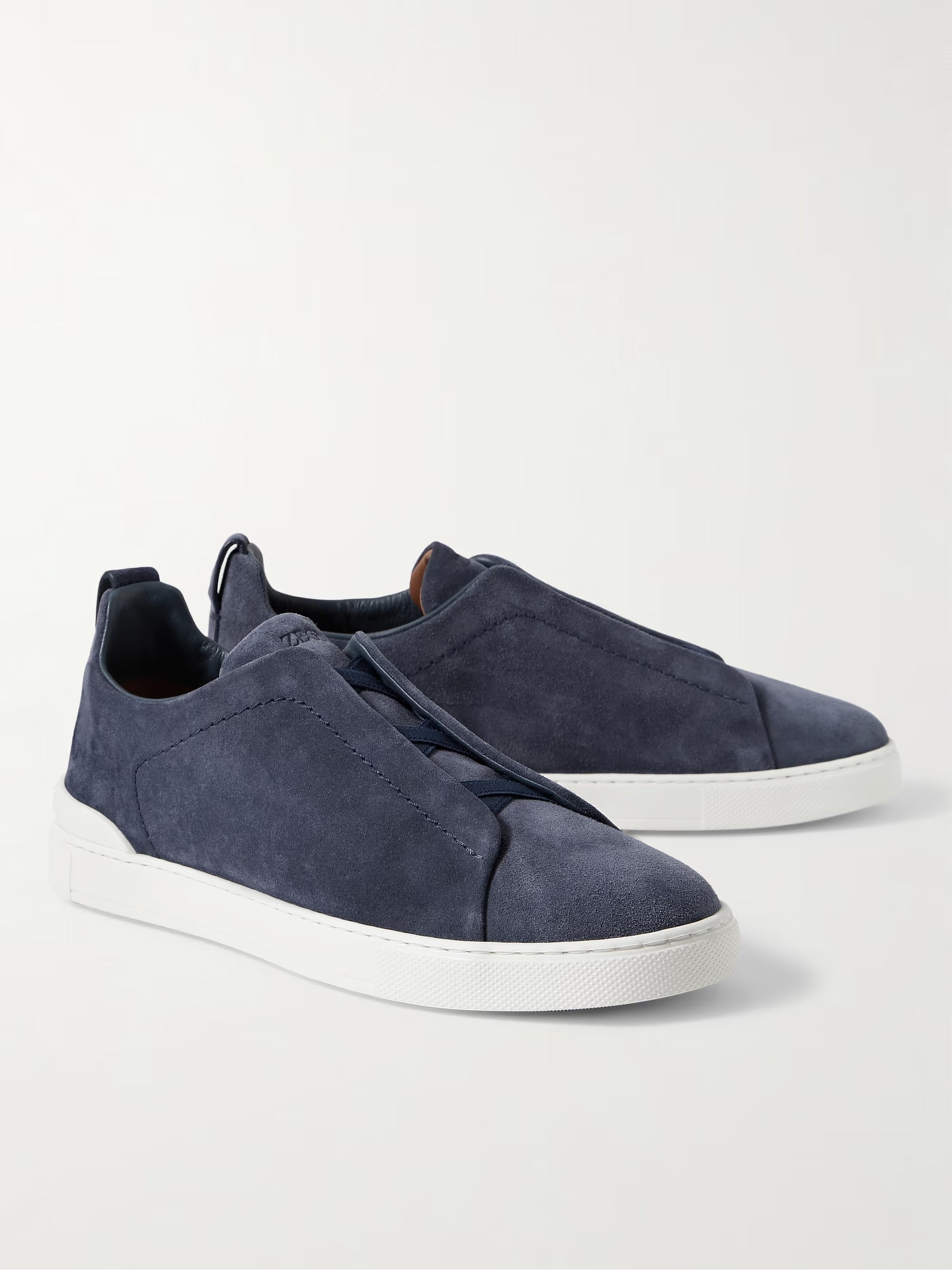 Triple Stitch Gamuza Slip-On Zapatilla – Marino
