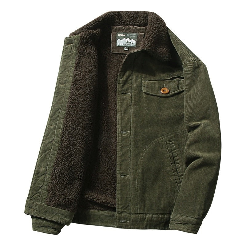 Chaqueta de Pana con Forro Térmico Interior - Beige